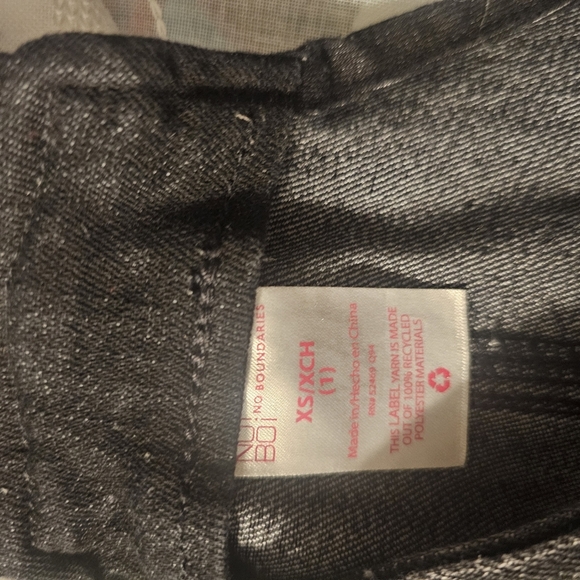 Black denim overall mini dress for young teens moto casual feminine size xs (1) - Picture 5 of 5